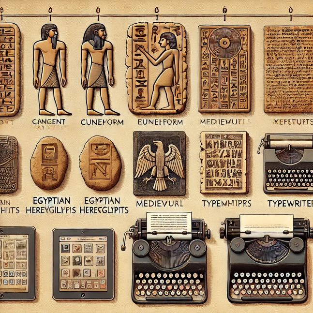 The Written Word: A Timeless Journey Through Human History Evolution of the written word from ancient clay tablets to modern digital devices.
