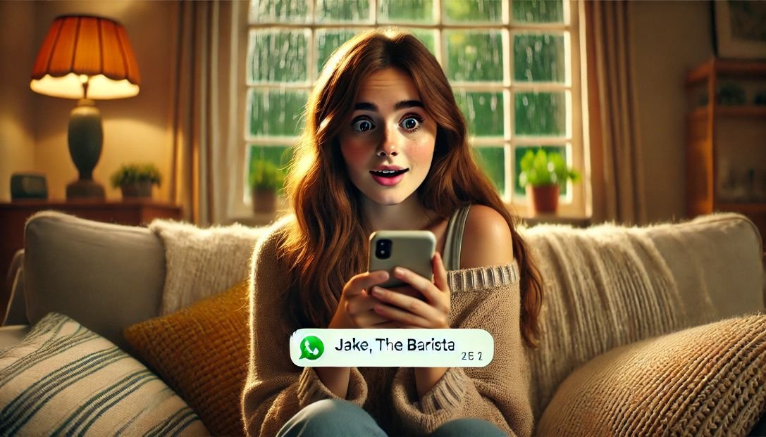 The Unexpected Message - Emma receives a message from Jake, beginning their digital connection.